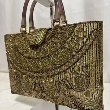 비즈 백 고급스러움 고져스 가방 쇼와 레트로 리큐 백 기모노 가방