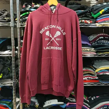 USA 구제 의류 아메카지 양면 프린트 후드티 라크로스