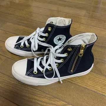 CONVERSE 올스타 골드 지퍼 하이컷 블랙