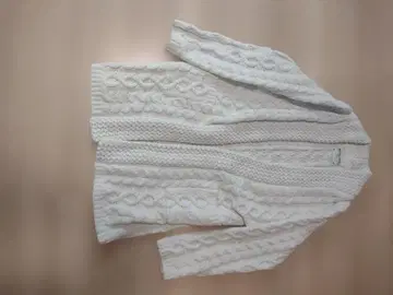 화이트 케이블 니트 가디건 프리 사이즈