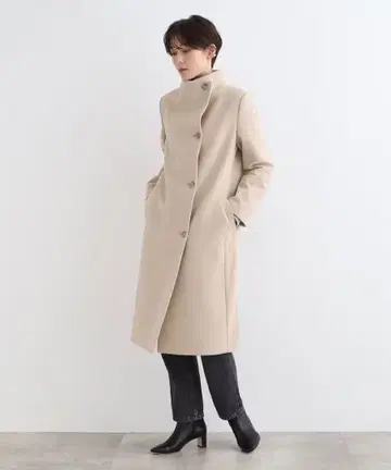 [ 미사용 새상품 ] INVIDI 3way 일본제 슬렌 롱 코트 베이지