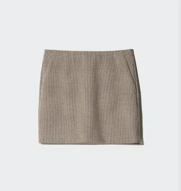 유니클로 스코트 브라운 미니 스커트 XS