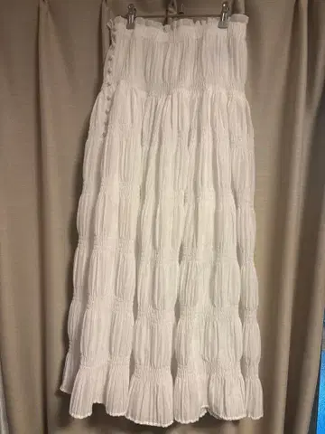 equalment Micro pleats flare skirt 화이트