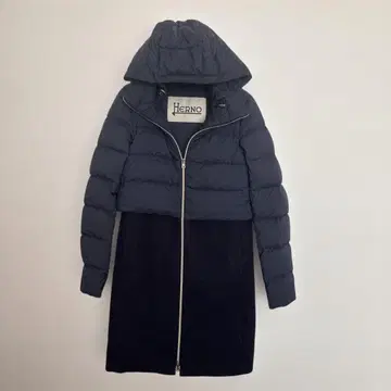 Herno 후드 부착 네이비 다운 자켓