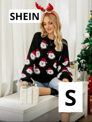SHEIN 크리스마스 스웨터 산타 S 사이즈