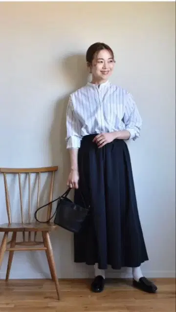 OURHOME 반슈 직조 베이직 셔츠 화이트