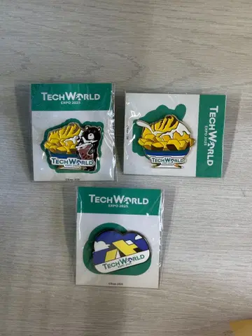 만박 오사카 2025 TECHWORLD 핀 배지