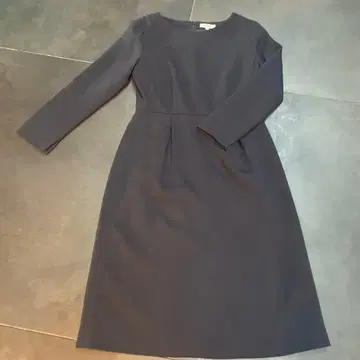 PLST 네이비 긴팔 무릎 기장 원피스 S 관혼상제