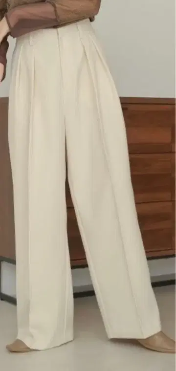 새상품 Bab 투 턱 와이드 팬츠