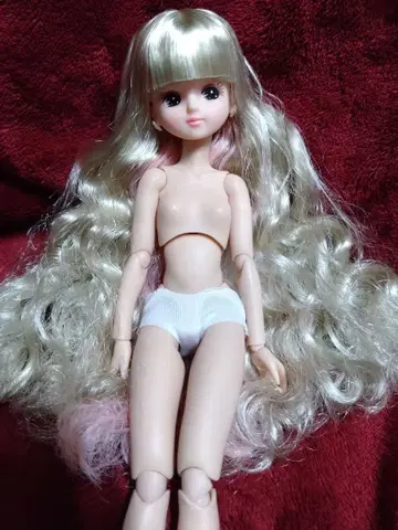 리카짱 캐슬 금발 롱 웨이브 헤어 리카짱 인형 본체