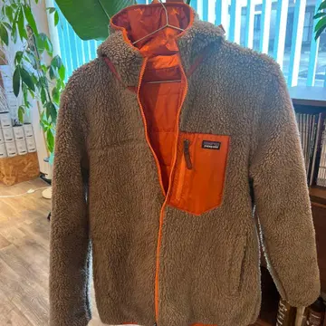 patagonia 플리스 자켓 그레이/오렌지