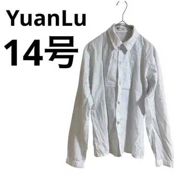 가격 인하 환영 YuanLu [14호] 여성 화이트 긴팔 셔츠