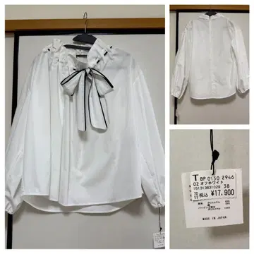 야마다야 FENNEL 개더넥 리본 블라우스