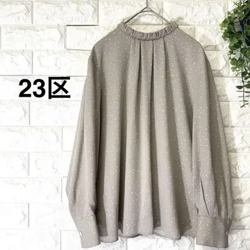 23구 블라우스 극미품 23구 드레이프감 블라우스 현행 택