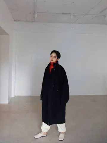 nokcha original HAND MADE oval coat navy