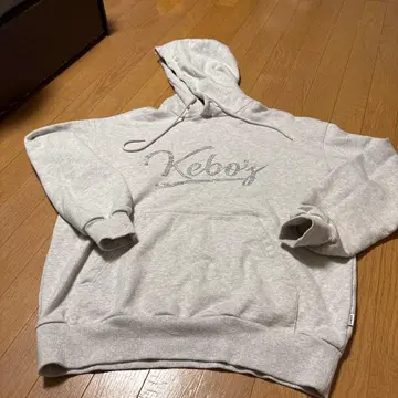 Keboz 스톤 장식 후드티 그레이