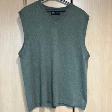 BOB GALET 카키 V넥 베스트 L 사이즈