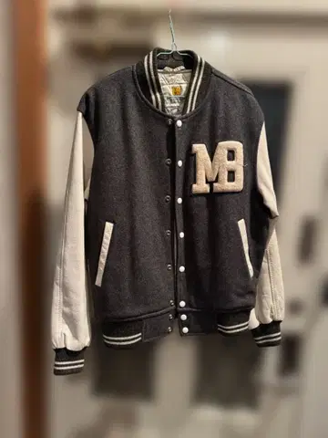 Mac Beth 바시티 자켓 그레이/화이트