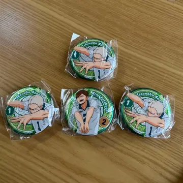 하이큐 캔 배지 4개 묶음 판매 후타쿠치 켄지 아오네 타카노부