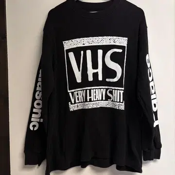 Palace VHS 로고 긴팔 티셔츠 블랙