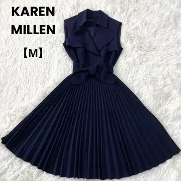 카렌 밀렌 [ M ] 허리 리본 플리츠 스커트 원피스 컨디션 최상