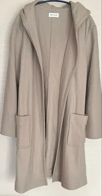 PLST 플라스테 롱 코트 후드 부착 베이지