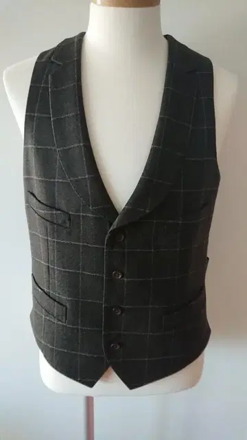 아티산 울 플란넬 원단 윈도우페인 베스트 M