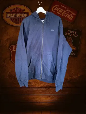 [ 적자 판매! ] thisisneverthat 지퍼 후드티 네이비