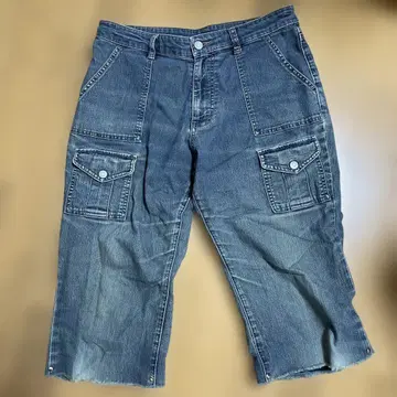 구제 의류 청바지 데님 숏팬츠 가공
