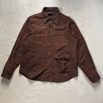 도몬 옴므 크랙 가공 셔츠 90s