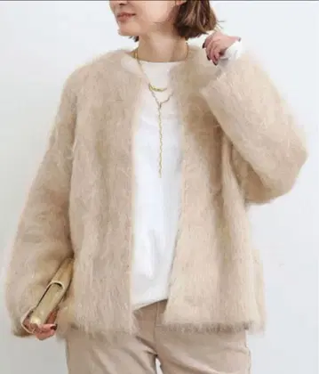 새상품급 DeuxiemeClasse PORTMIX 크루넥 가디건