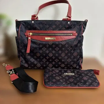 [ 새상품급 ] russet 러셋 토트백 모노그램 파우치 & 스트랩 포함