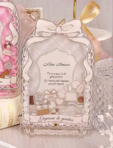 후쿠야 클래식 체크 아크릴 프레임 화이트 FUKUYA 쿠키