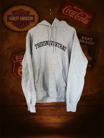 [ 적자 판매! ] thisisneverthat 후드티 그레이