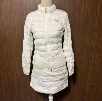 캘러웨이 여성용 다운 자켓 스커트 세트 화이트