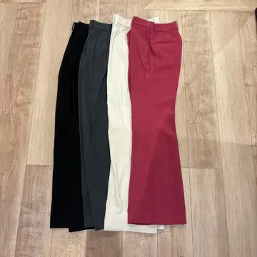 턱 와이드 팬츠 3개 플레어 팬츠 1개 긴 길이 모음