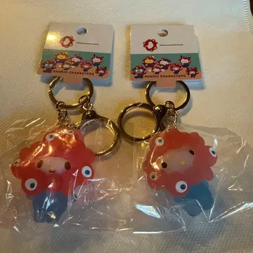 간사이 만박 산리오 미야쿠미야쿠 키티 마이멜로디 클리어 키링 2개 세트