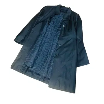 레리안 실크 100% 스탠드 카라 코트 라이너 포함