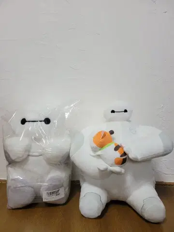 베이맥스 봉제 인형 세트 페어 뚱뚱한 택 포함