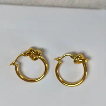 골드 귀걸이 노트 스몰 후프 귀걸이