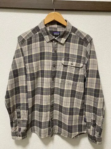 FA22 patagonia 체크 무늬 플란넬 셔츠 S