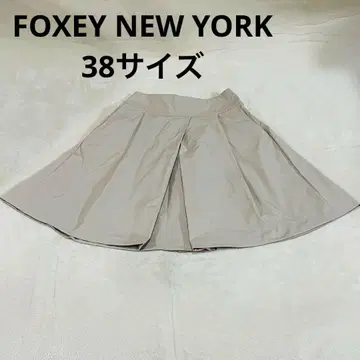 폭시 FOXEY NEW YORK 플레어 스커트 무릎 기장 38 사이즈