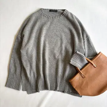 세탁 가능한 어반 리서치 크루넥 튜닉 니트 울 그레이