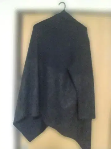 블랙 비대칭 가디건 코트