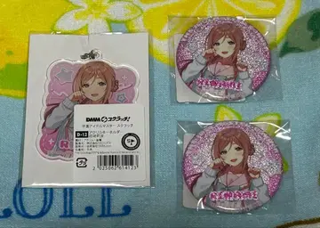 DMM 스크래치 복권 학원 아이돌 마스터 히메사키 리나 키링 캔뱃지