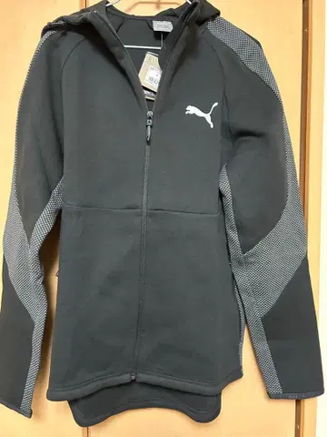 푸마 블랙 후드 부착 M 사이즈 후드티 슬림 핏