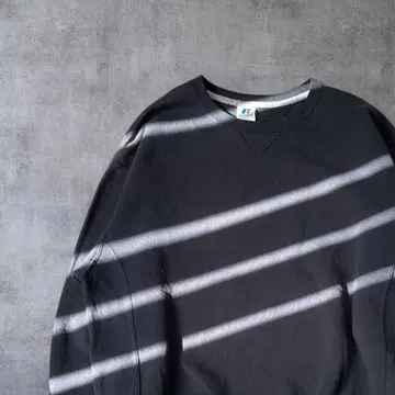 러셀 애슬레틱 블랭크 맨투맨 앞 V 가제트 블랙 L