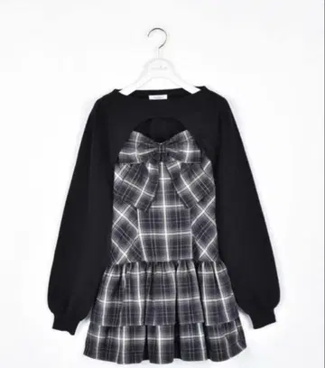 evelyn 에블린 리본 볼레로 원피스 블랙