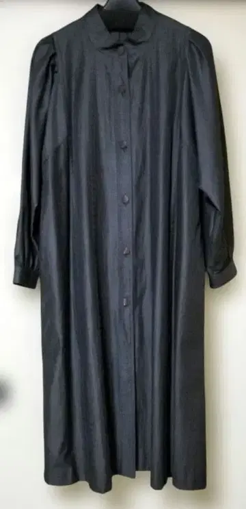 숯 블랙 롱 코트