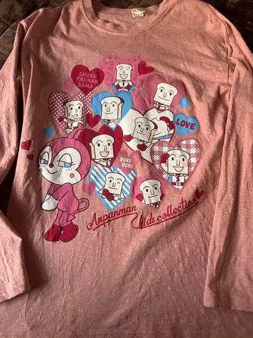 호빵맨 키즈 컬렉션 긴팔 T셔츠 식빵맨